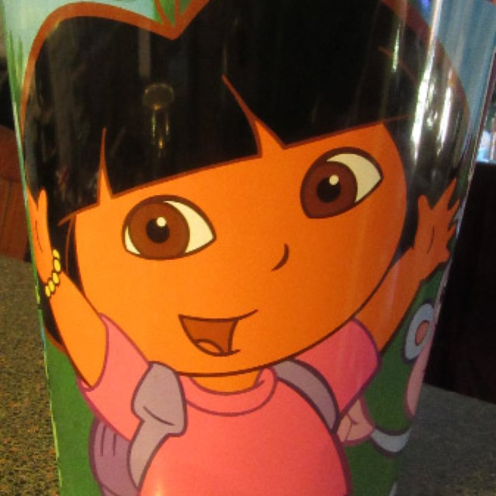 Y2K Vintage Dora the Explorer Small Metal Waste Can